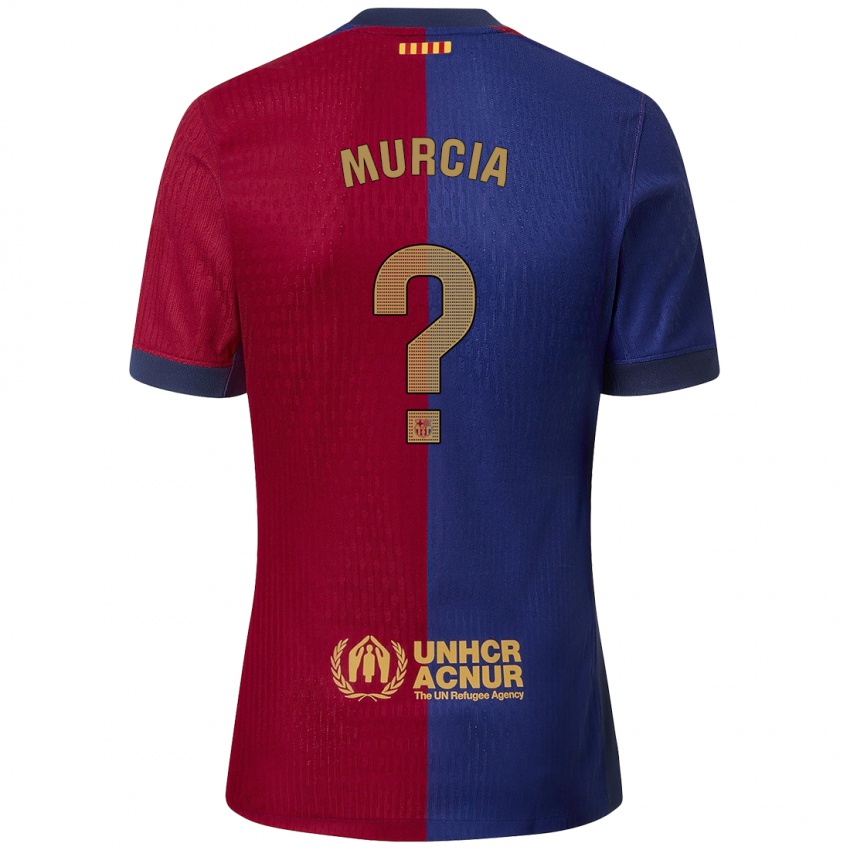 Niño Camiseta Madou Murcia #0 Azul Rojo 1ª Equipación 2024/25 La Camisa México