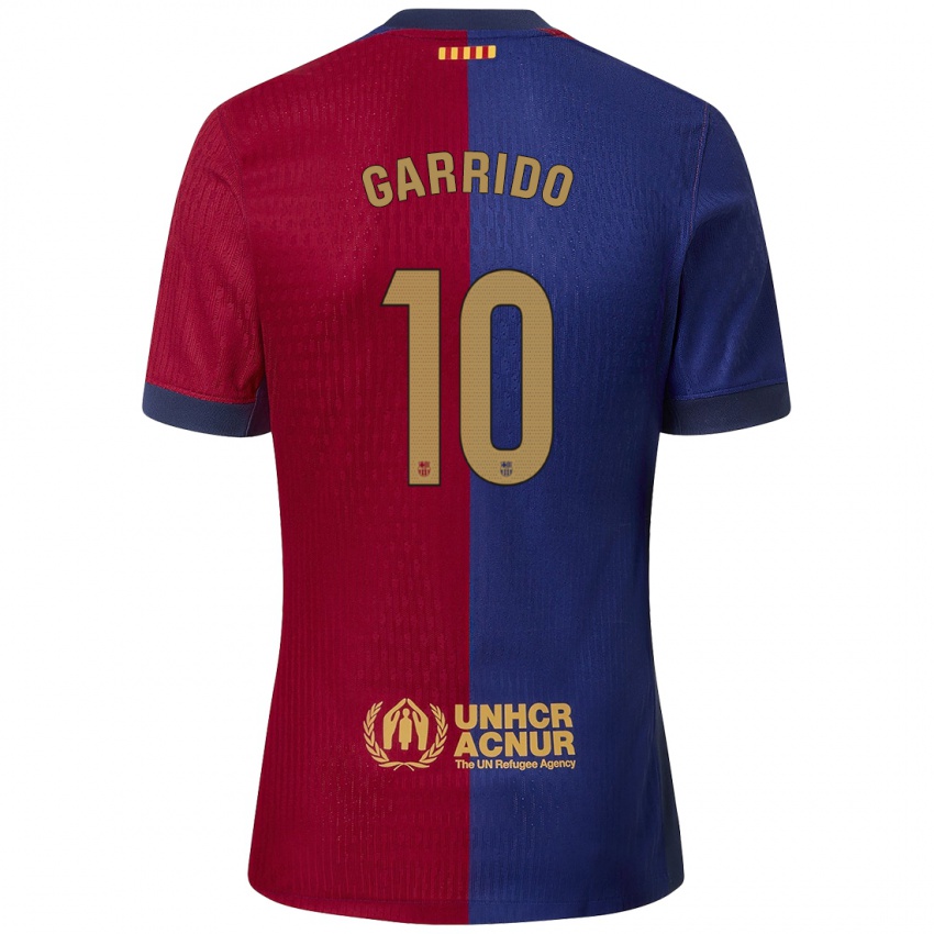 Niño Camiseta Aleix Garrido #10 Azul Rojo 1ª Equipación 2024/25 La Camisa México