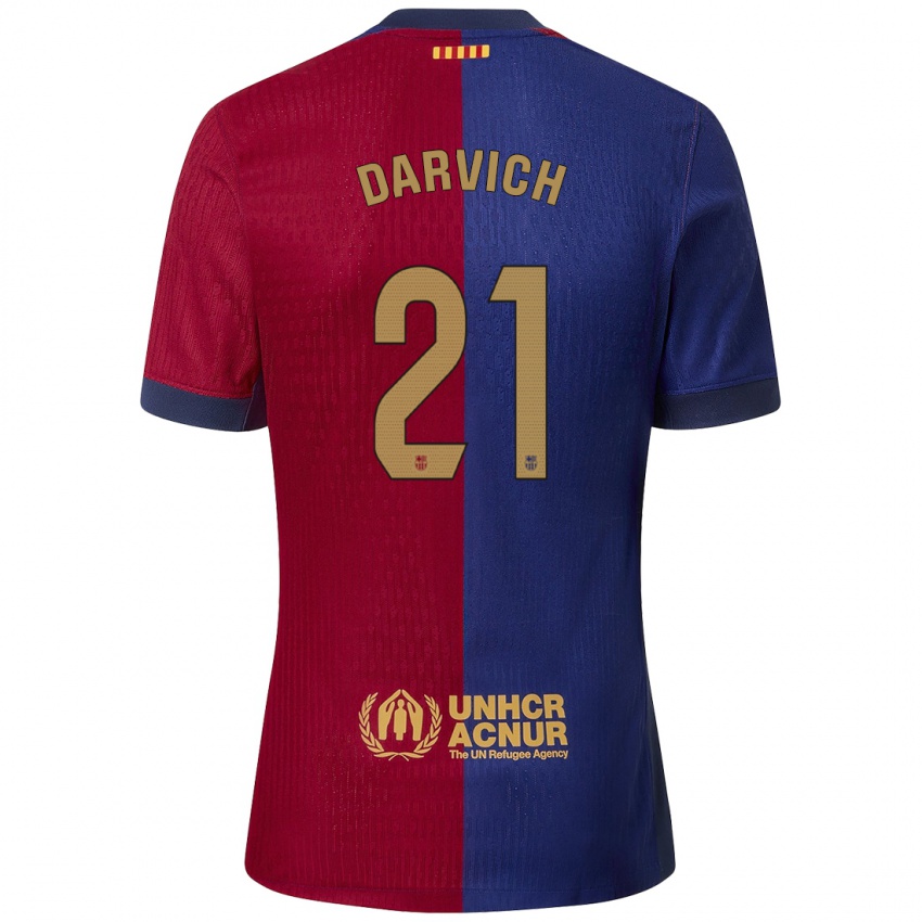 Niño Camiseta Noah Darvich #21 Azul Rojo 1ª Equipación 2024/25 La Camisa México