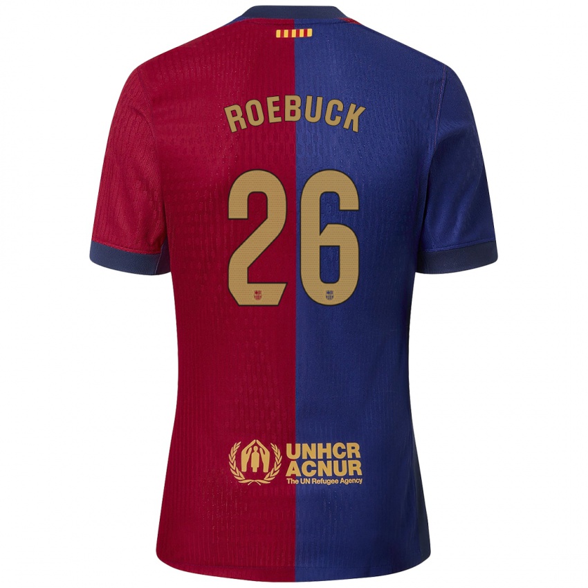 Niño Camiseta Ellie Roebuck #26 Azul Rojo 1ª Equipación 2024/25 La Camisa México