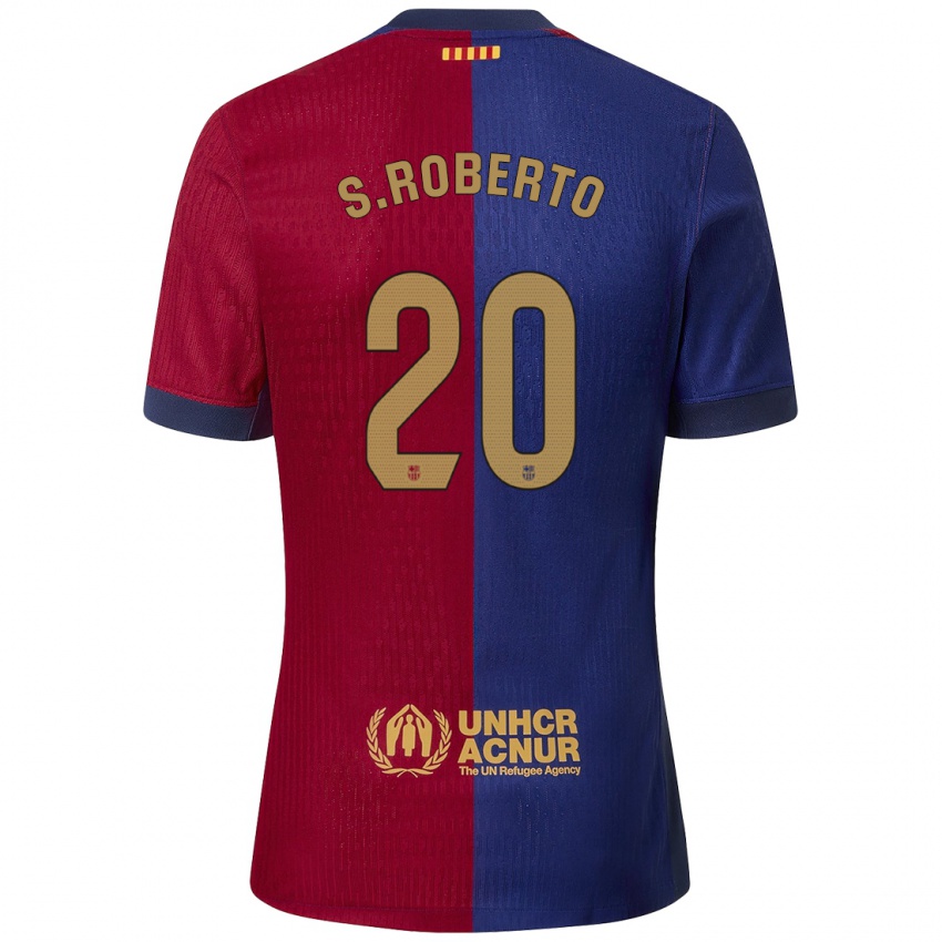 Niño Camiseta Sergi Roberto #20 Azul Rojo 1ª Equipación 2024/25 La Camisa México