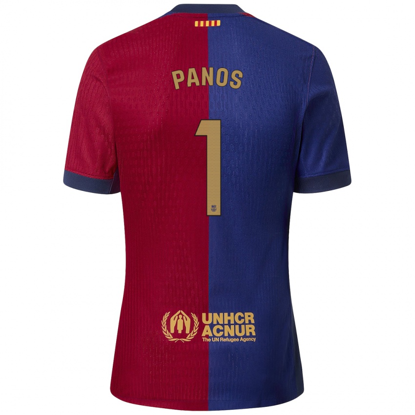 Niño Camiseta Sandra Panos #1 Azul Rojo 1ª Equipación 2024/25 La Camisa México