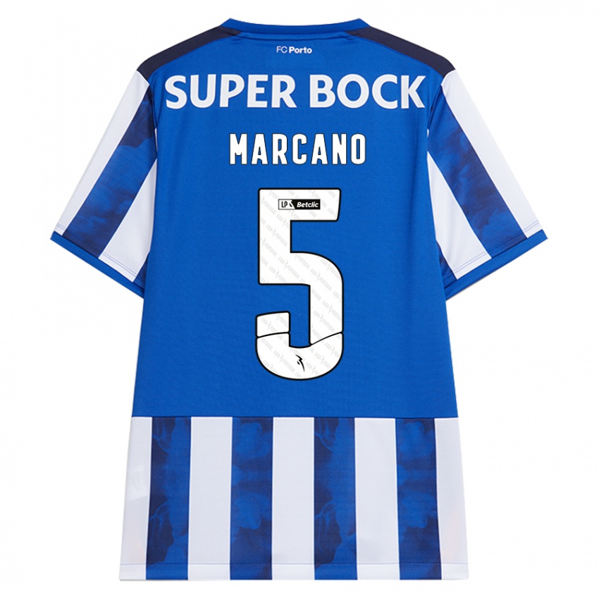 Niño Camiseta Ivan Marcano #5 Azul Blanco 1ª Equipación 2024/25 La Camisa México