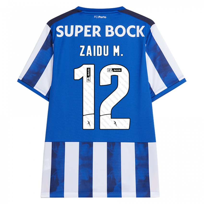 Niño Camiseta Zaidu #12 Azul Blanco 1ª Equipación 2024/25 La Camisa México