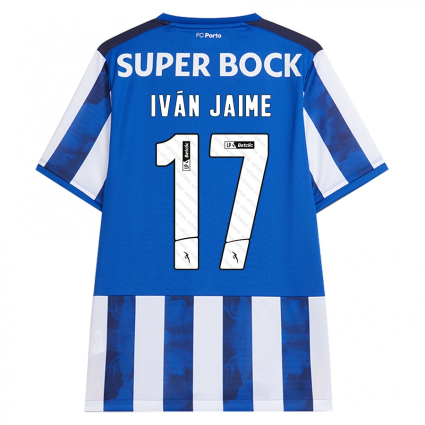 Niño Camiseta Iván Jaime #17 Azul Blanco 1ª Equipación 2024/25 La Camisa México