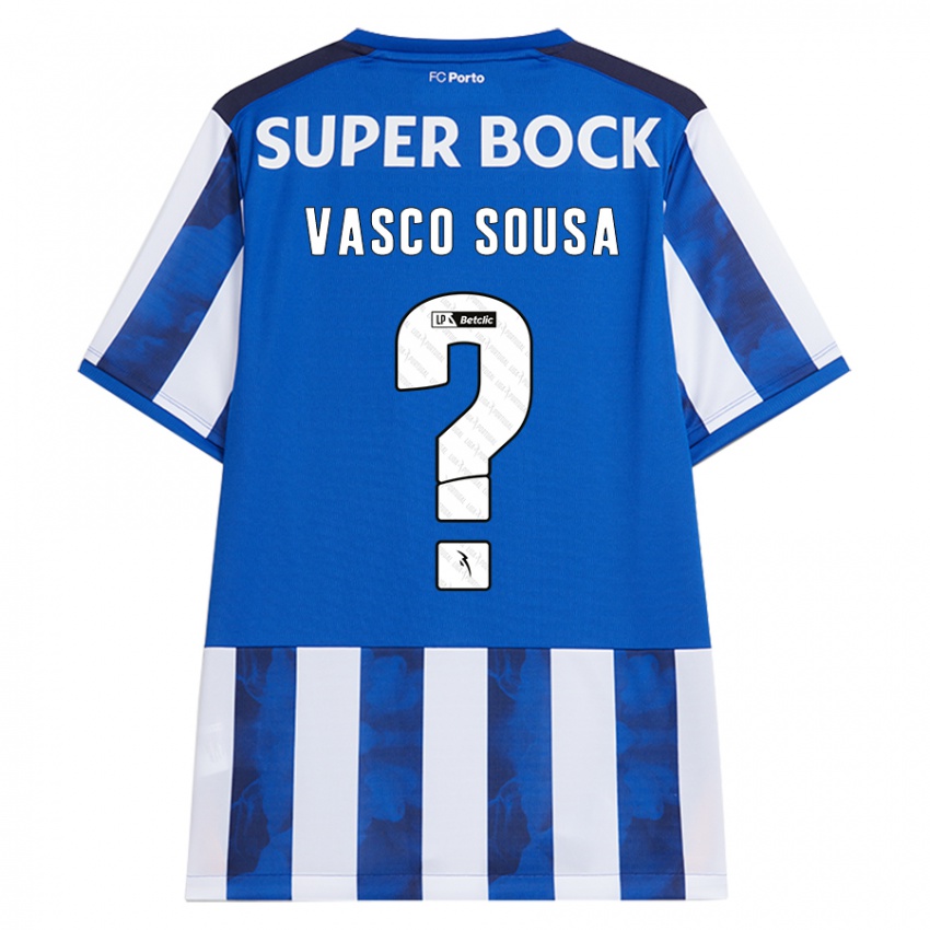 Niño Camiseta Vasco Sousa #0 Azul Blanco 1ª Equipación 2024/25 La Camisa México