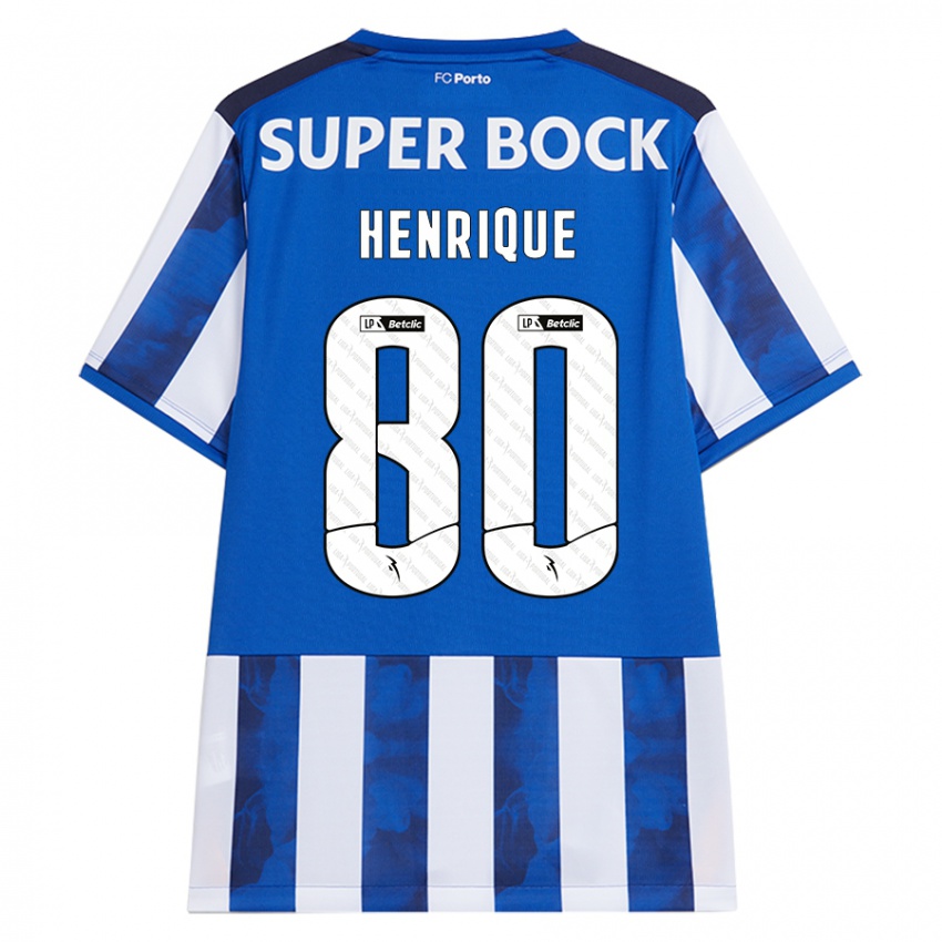 Niño Camiseta Kaio Henrique #80 Azul Blanco 1ª Equipación 2024/25 La Camisa México