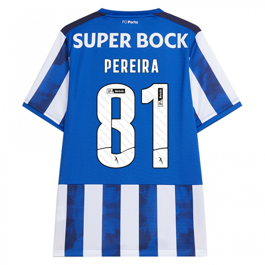 Niño Camiseta Martim Pereira #81 Azul Blanco 1ª Equipación 2024/25 La Camisa México