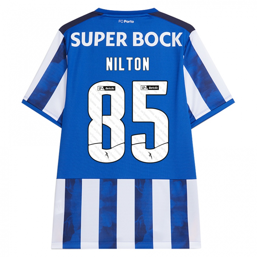 Niño Camiseta Nilton #85 Azul Blanco 1ª Equipación 2024/25 La Camisa México