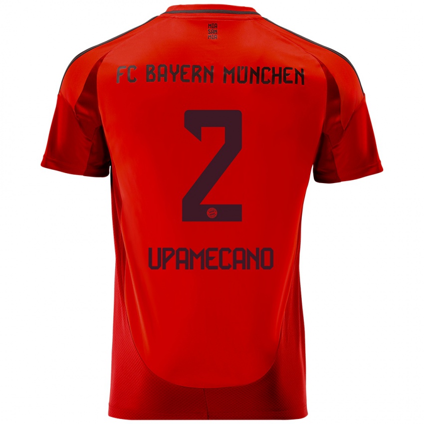 Niño Camiseta Dayot Upamecano #2 Rojo 1ª Equipación 2024/25 La Camisa México