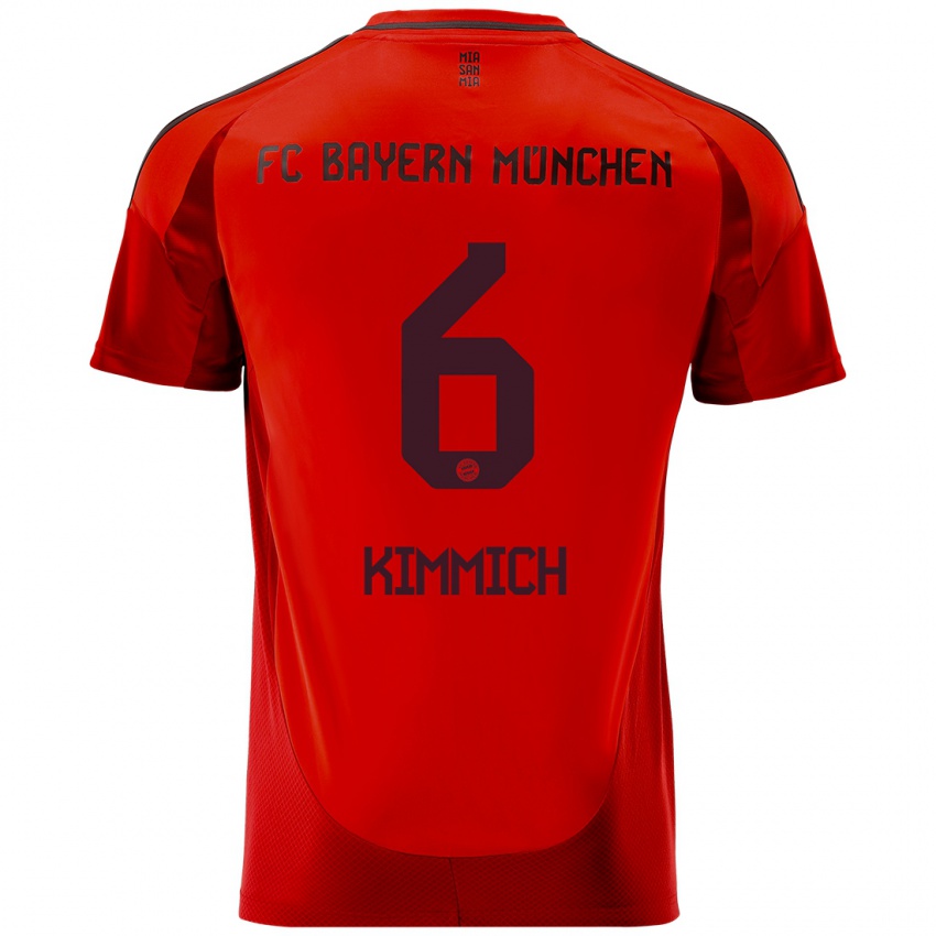 Niño Camiseta Joshua Kimmich #6 Rojo 1ª Equipación 2024/25 La Camisa México