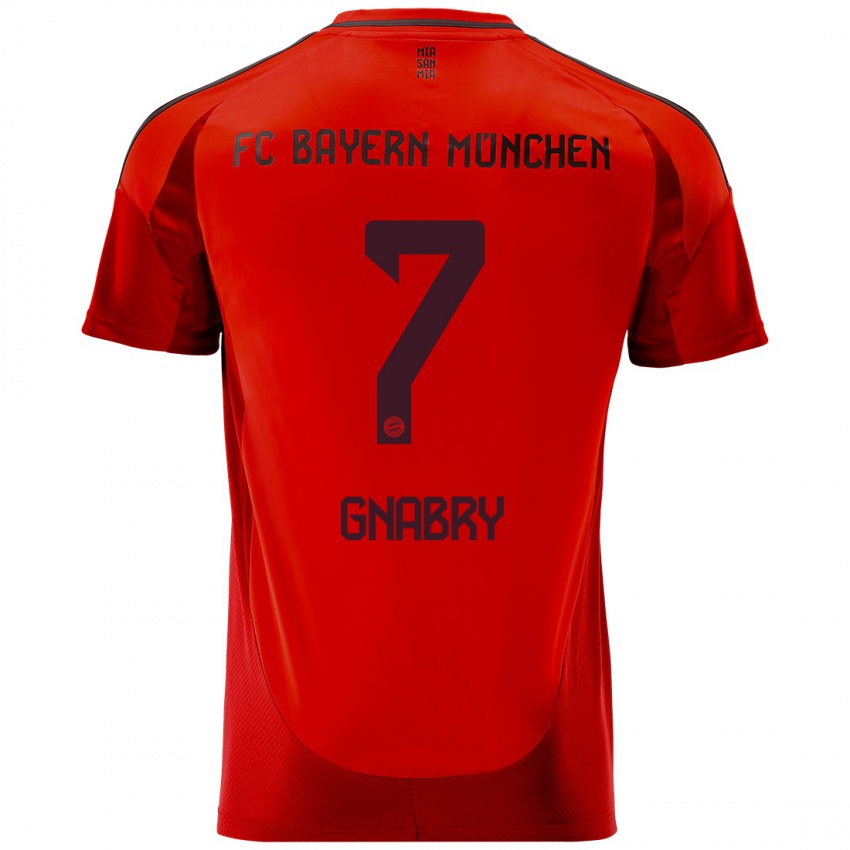 Niño Camiseta Serge Gnabry #7 Rojo 1ª Equipación 2024/25 La Camisa México