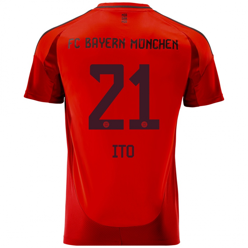 Niño Camiseta Hiroki Ito #21 Rojo 1ª Equipación 2024/25 La Camisa México