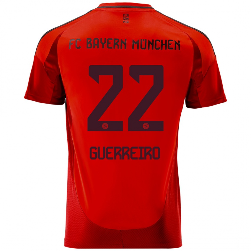 Niño Camiseta Raphael Guerreiro #22 Rojo 1ª Equipación 2024/25 La Camisa México