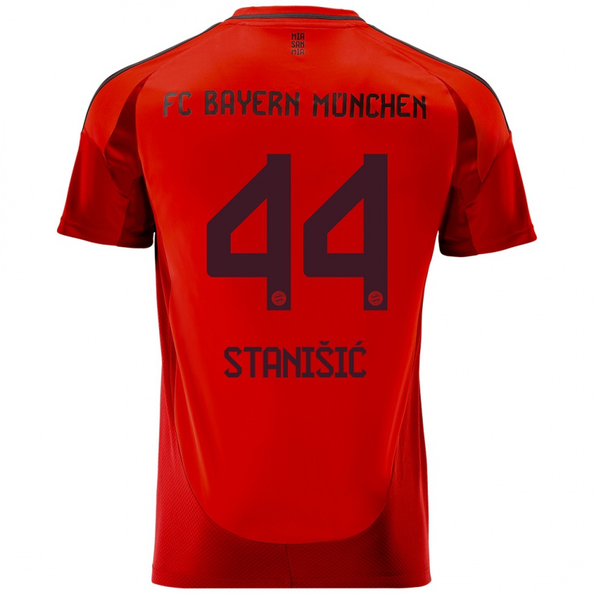 Niño Camiseta Josip Stanisic #44 Rojo 1ª Equipación 2024/25 La Camisa México