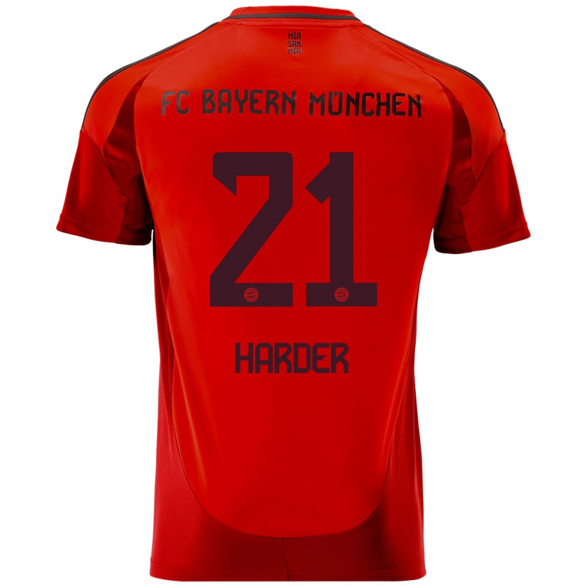 Niño Camiseta Pernille Harder #21 Rojo 1ª Equipación 2024/25 La Camisa México