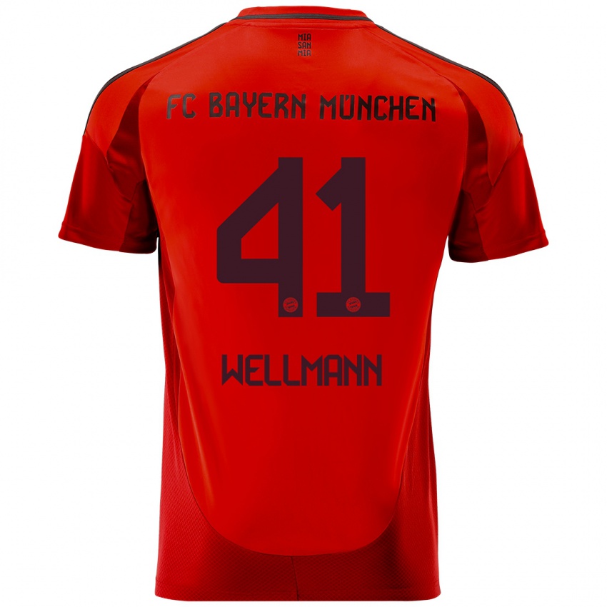 Niño Camiseta Anna Wellmann #41 Rojo 1ª Equipación 2024/25 La Camisa México