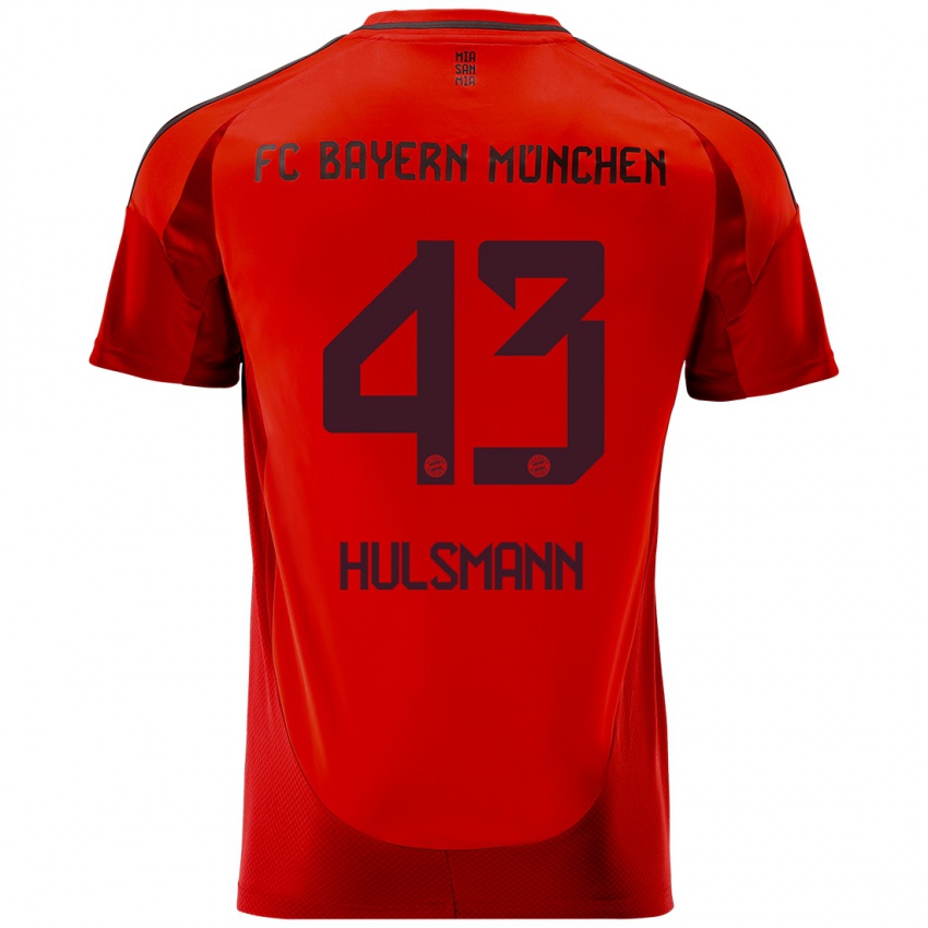 Niño Camiseta Tom Hulsmann #43 Rojo 1ª Equipación 2024/25 La Camisa México