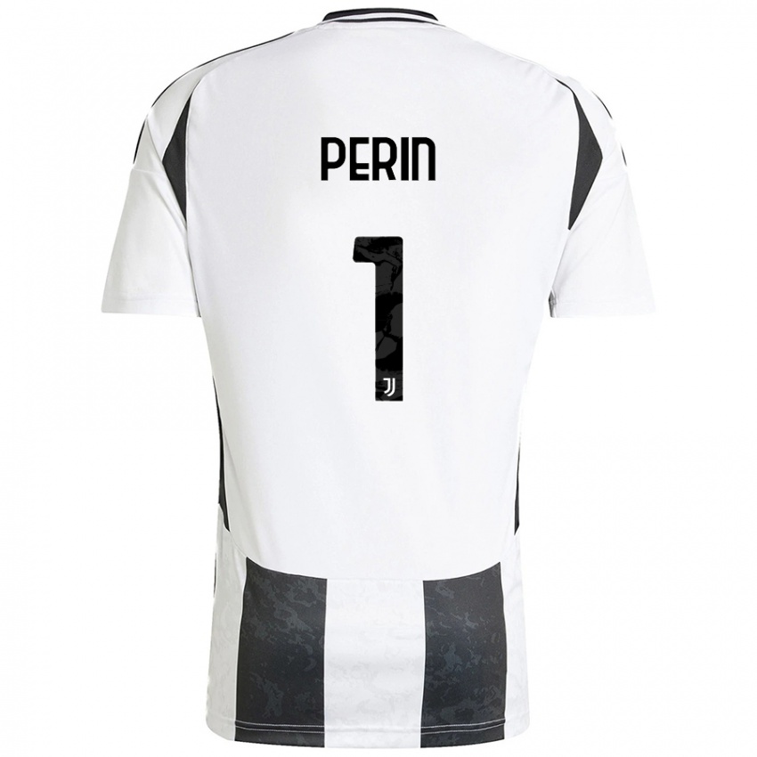 Niño Camiseta Mattia Perin #1 Blanco Negro 1ª Equipación 2024/25 La Camisa México