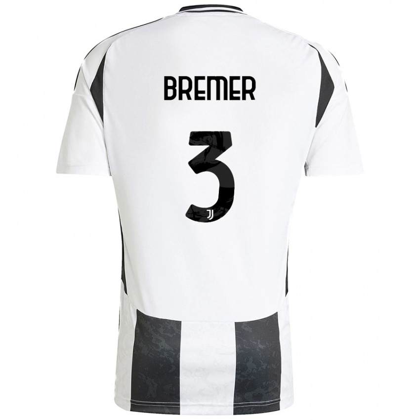 Niño Camiseta Bremer #3 Blanco Negro 1ª Equipación 2024/25 La Camisa México