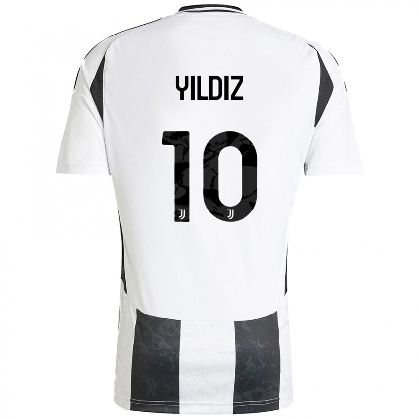 Niño Camiseta Kenan Yildiz #10 Blanco Negro 1ª Equipación 2024/25 La Camisa México