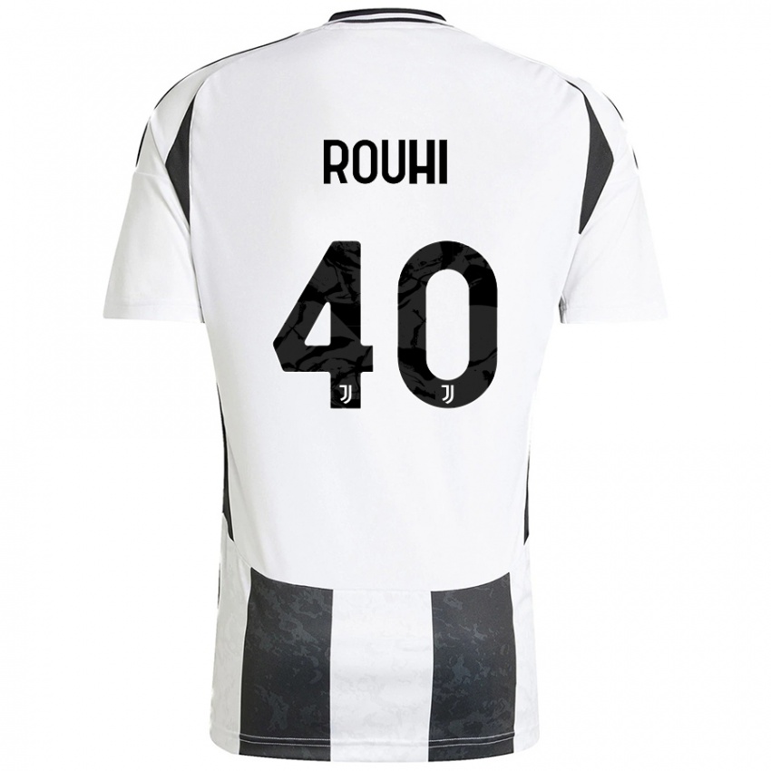 Niño Camiseta Jonas Rouhi #40 Blanco Negro 1ª Equipación 2024/25 La Camisa México