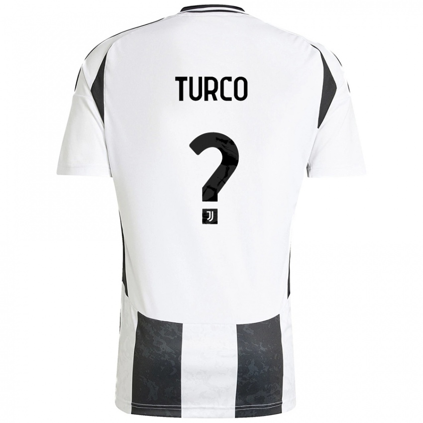 Niño Camiseta Stefano Turco #0 Blanco Negro 1ª Equipación 2024/25 La Camisa México