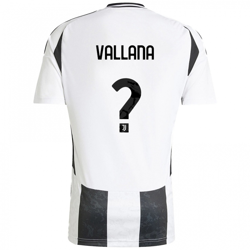 Niño Camiseta Edoardo Vallana #0 Blanco Negro 1ª Equipación 2024/25 La Camisa México