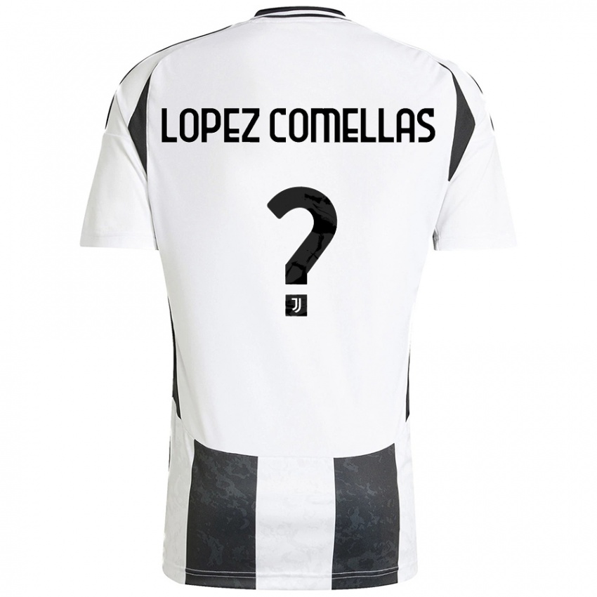 Niño Camiseta Ivan Lopez Comellas #0 Blanco Negro 1ª Equipación 2024/25 La Camisa México