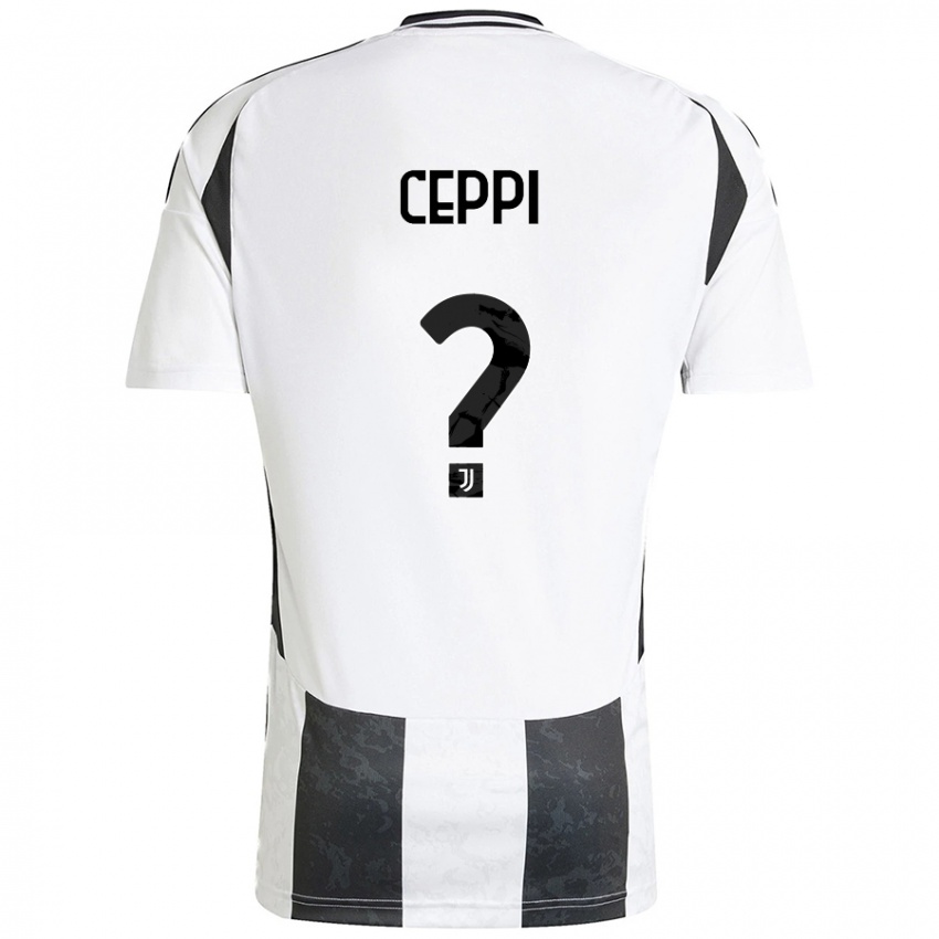 Niño Camiseta Paolo Ceppi #0 Blanco Negro 1ª Equipación 2024/25 La Camisa México