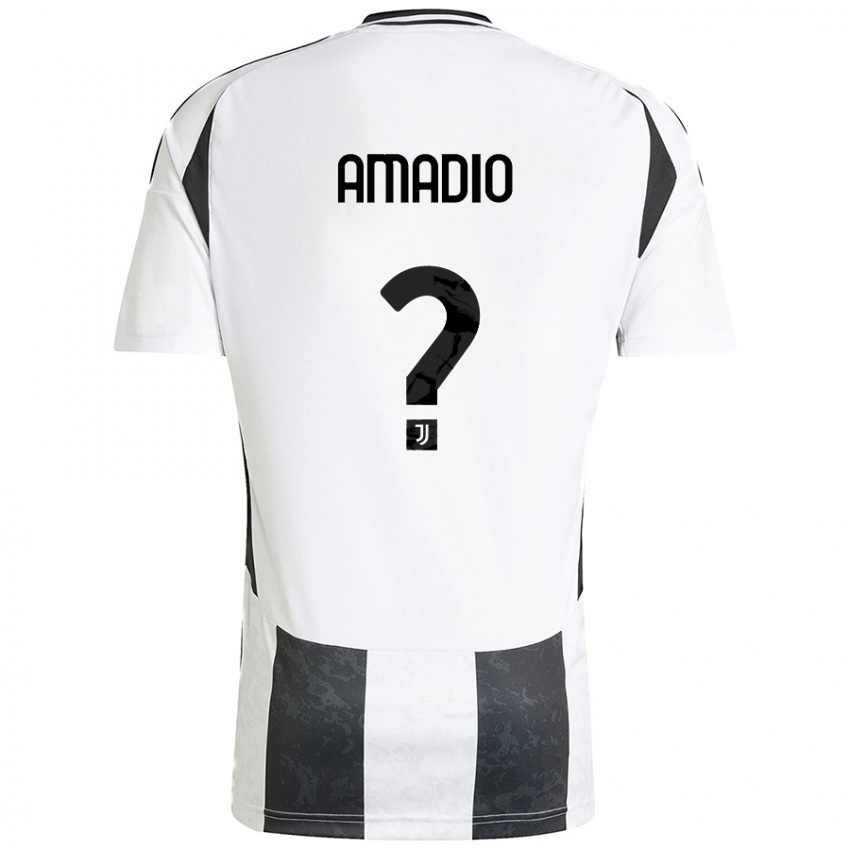 Niño Camiseta Alex Amadio #0 Blanco Negro 1ª Equipación 2024/25 La Camisa México