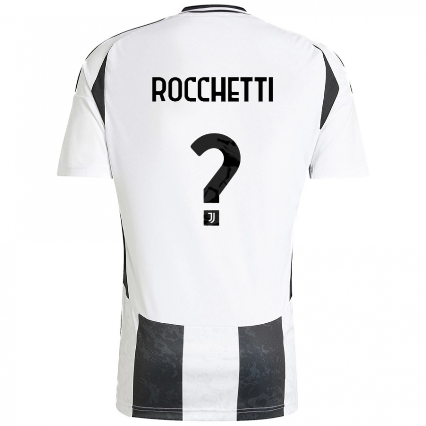 Niño Camiseta Edoardo Rocchetti #0 Blanco Negro 1ª Equipación 2024/25 La Camisa México