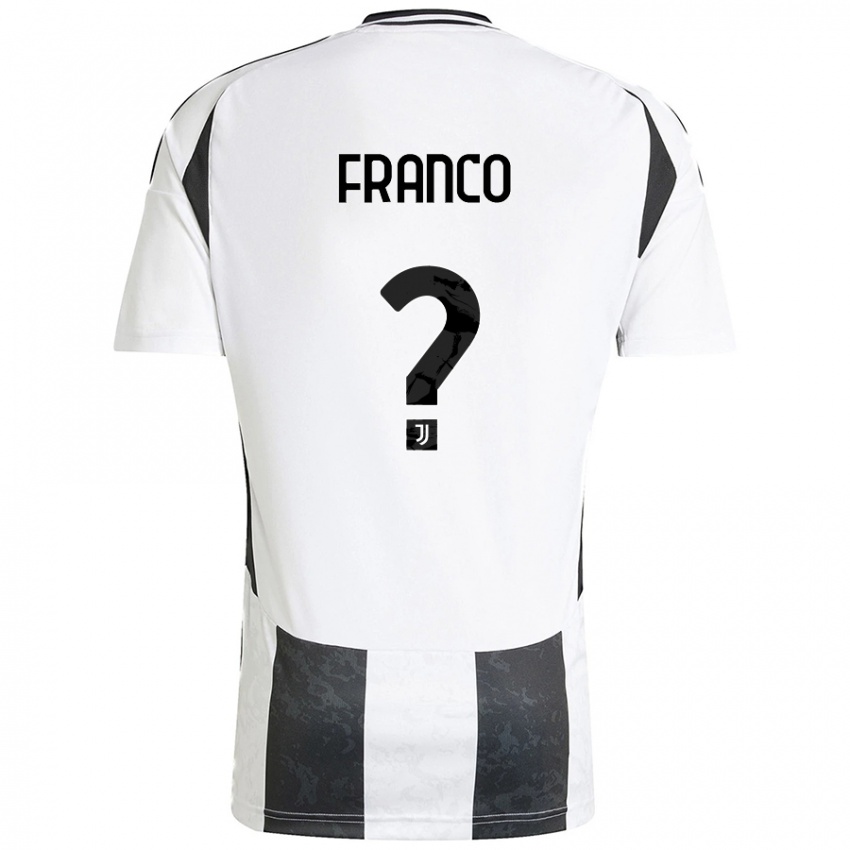 Niño Camiseta Christian Franco #0 Blanco Negro 1ª Equipación 2024/25 La Camisa México