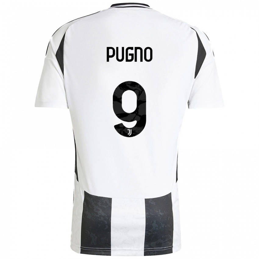 Niño Camiseta Diego Pugno #9 Blanco Negro 1ª Equipación 2024/25 La Camisa México