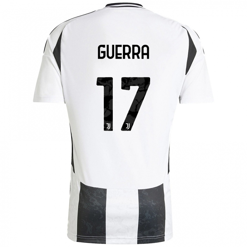 Niño Camiseta Simone Guerra #17 Blanco Negro 1ª Equipación 2024/25 La Camisa México