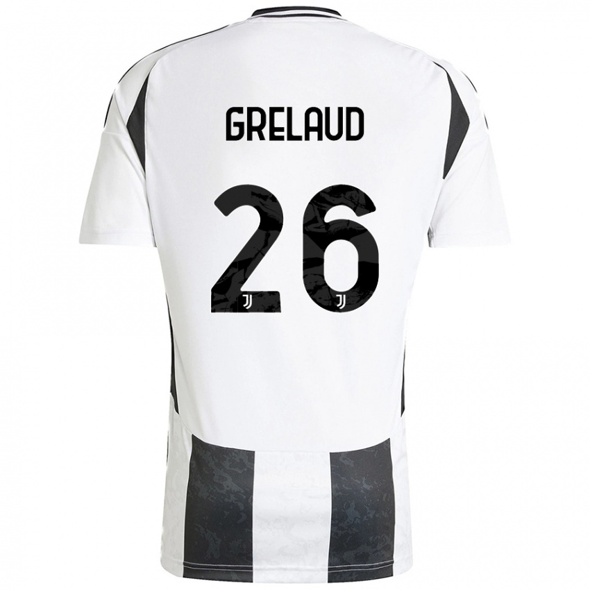 Niño Camiseta Josue Grelaud #26 Blanco Negro 1ª Equipación 2024/25 La Camisa México