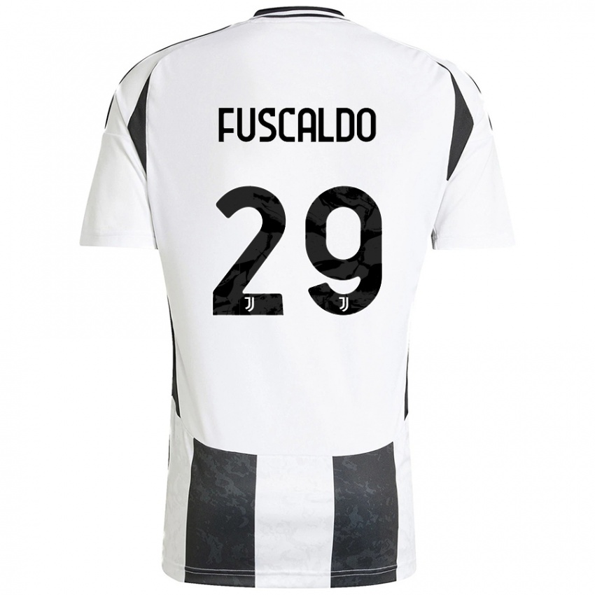 Niño Camiseta Matteo Fuscaldo #29 Blanco Negro 1ª Equipación 2024/25 La Camisa México