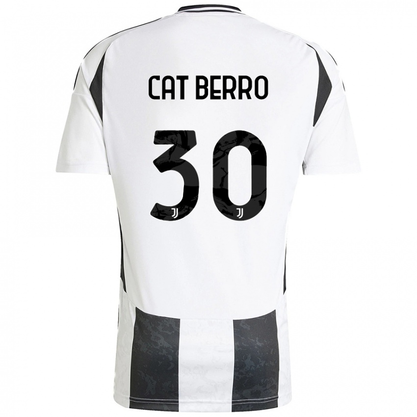 Niño Camiseta Simone Cat Berro #30 Blanco Negro 1ª Equipación 2024/25 La Camisa México