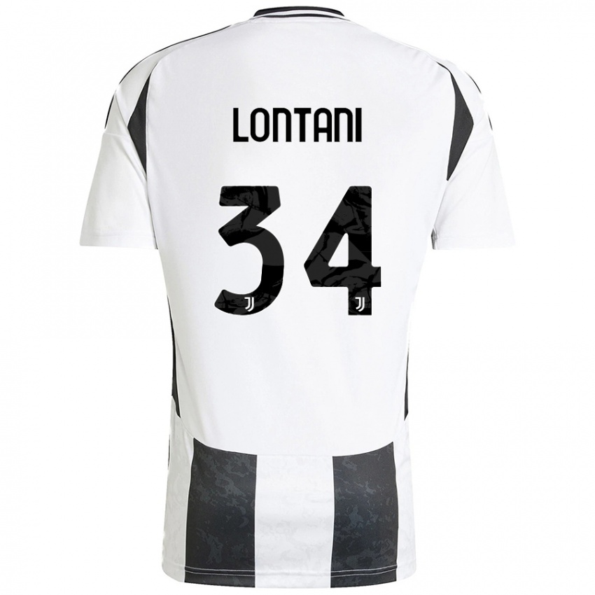 Niño Camiseta Matteo Lontani #34 Blanco Negro 1ª Equipación 2024/25 La Camisa México