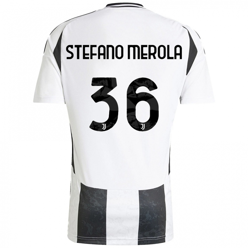 Niño Camiseta Antonio Stefano Merola #36 Blanco Negro 1ª Equipación 2024/25 La Camisa México