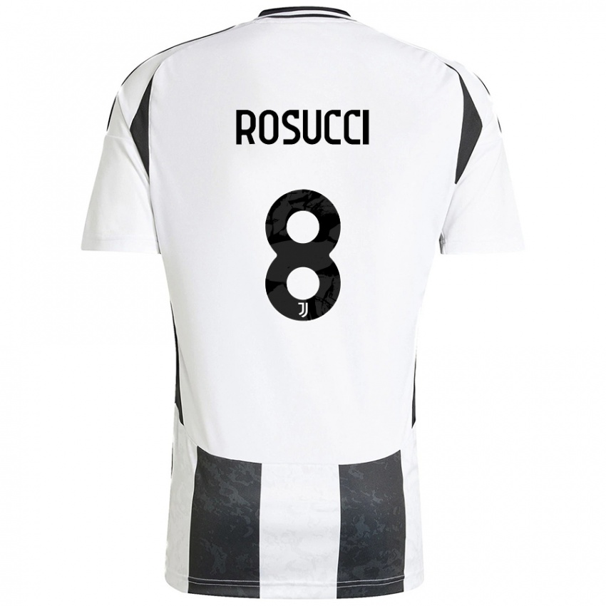 Niño Camiseta Martina Rosucci #8 Blanco Negro 1ª Equipación 2024/25 La Camisa México