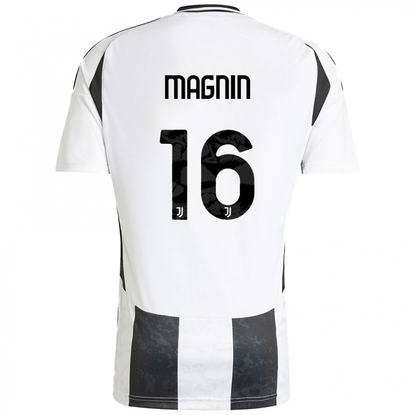 Niño Camiseta Pauline Peyraud-Magnin #16 Blanco Negro 1ª Equipación 2024/25 La Camisa México