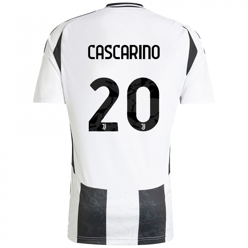 Niño Camiseta Estelle Cascarino #20 Blanco Negro 1ª Equipación 2024/25 La Camisa México