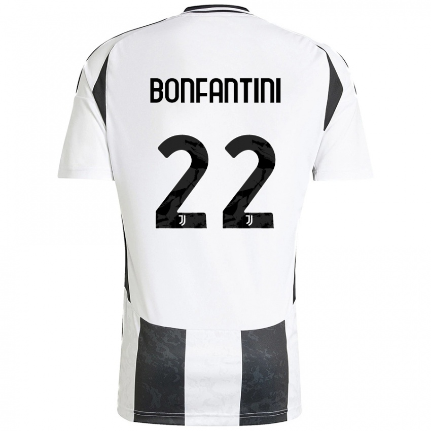 Niño Camiseta Agnese Bonfantini #22 Blanco Negro 1ª Equipación 2024/25 La Camisa México