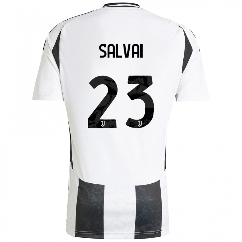 Niño Camiseta Cecilia Salvai #23 Blanco Negro 1ª Equipación 2024/25 La Camisa México