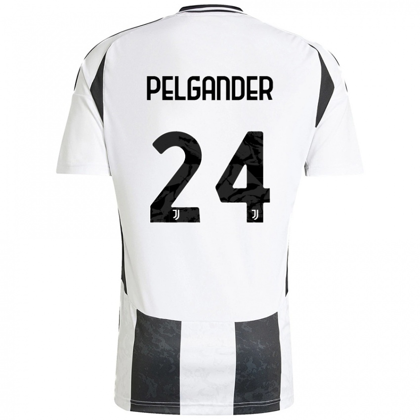 Niño Camiseta Elsa Pelgander #24 Blanco Negro 1ª Equipación 2024/25 La Camisa México