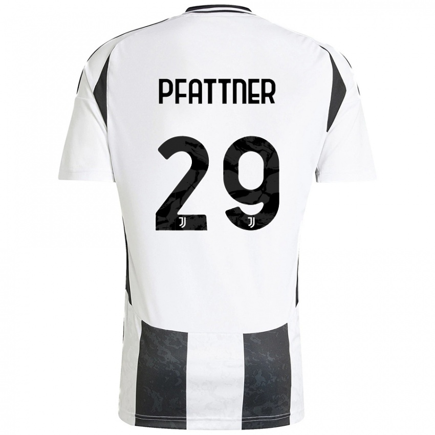 Niño Camiseta Elisa Pfattner #29 Blanco Negro 1ª Equipación 2024/25 La Camisa México