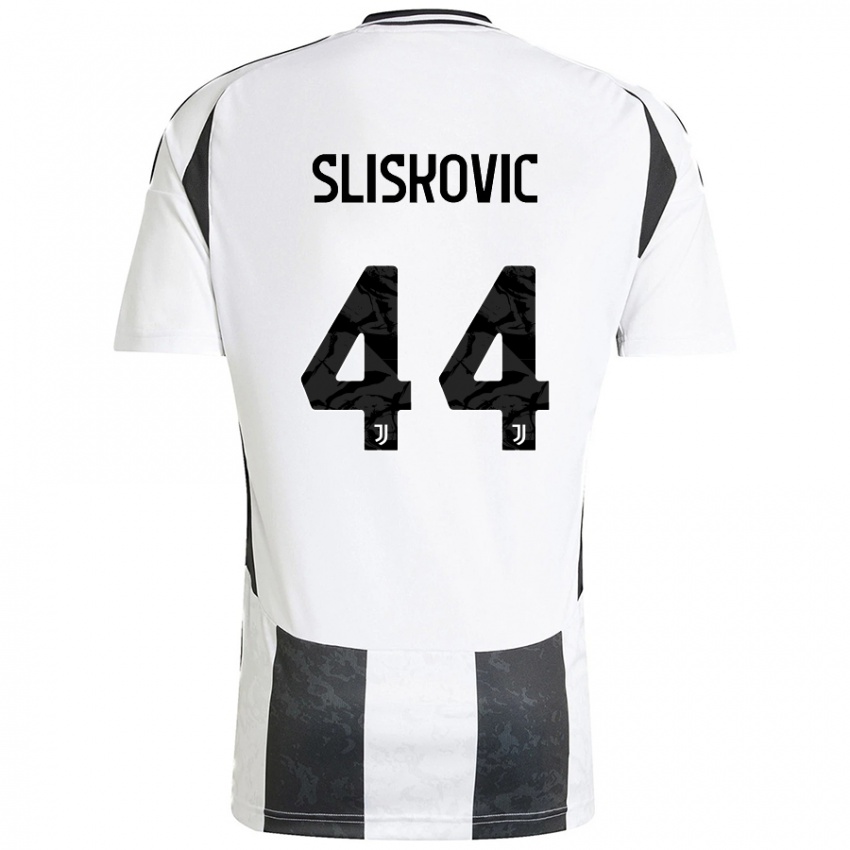 Niño Camiseta Gloria Slišković #44 Blanco Negro 1ª Equipación 2024/25 La Camisa México