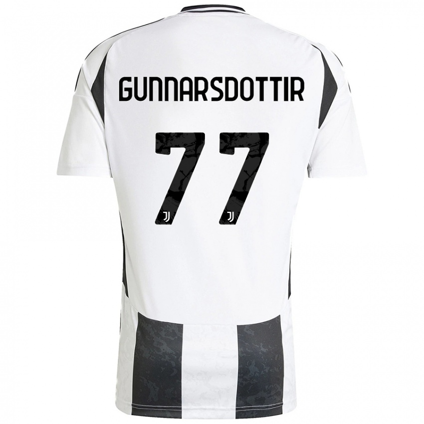 Niño Camiseta Sara Bjork Gunnarsdottir #77 Blanco Negro 1ª Equipación 2024/25 La Camisa México