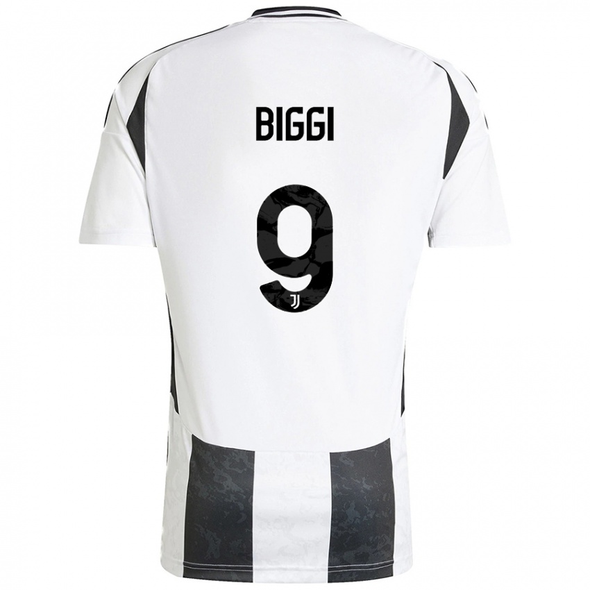 Niño Camiseta Silvano Biggi #9 Blanco Negro 1ª Equipación 2024/25 La Camisa México